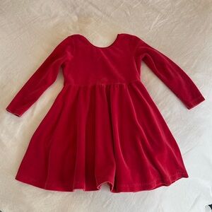 Hanna Andersson Velour Skater Dress Size 4